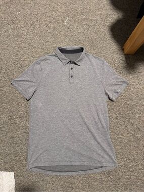 Lululemon Men’s Gray Polo Shirt Size Medium